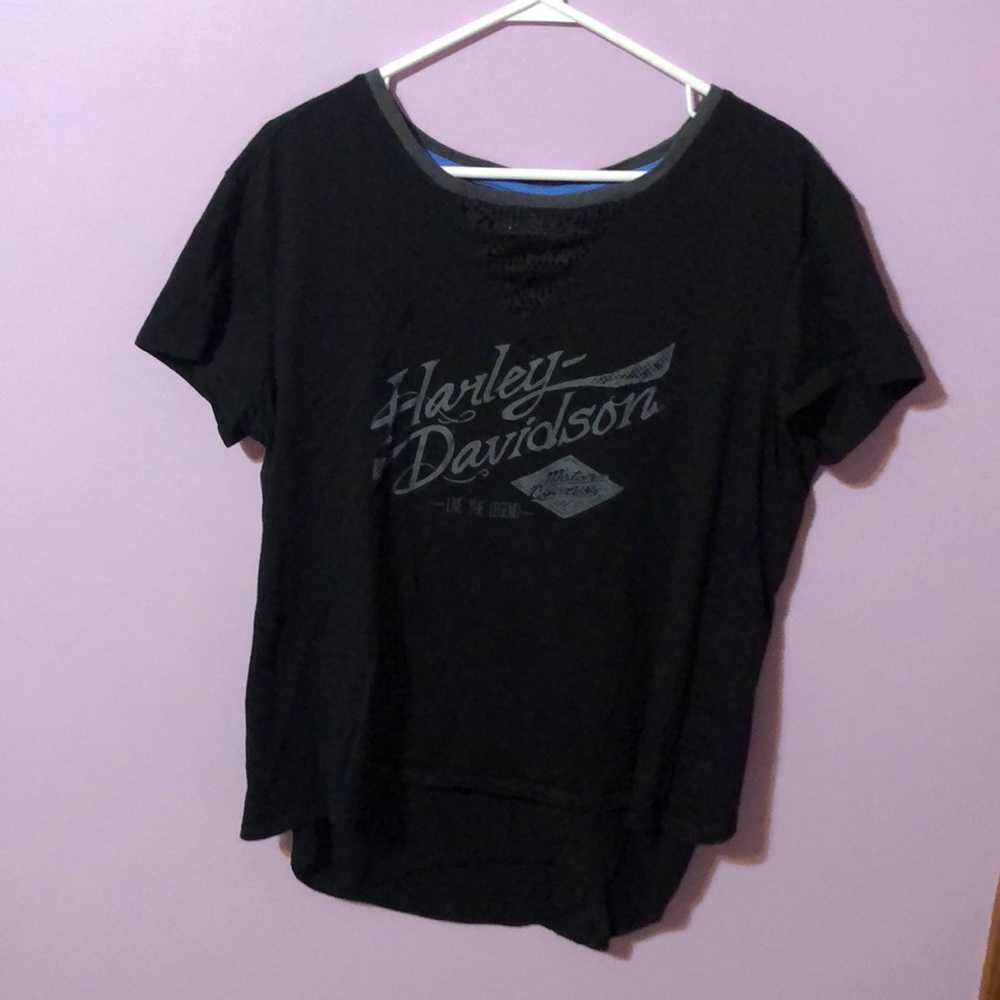 Harley-Davidson Women’s Black Graphic Short-sleeve Shirt